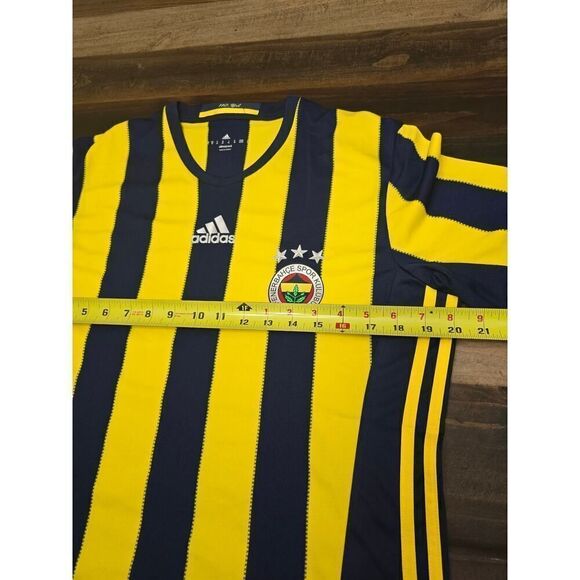 Official Adidas Fenerbache 2016-2017 Home Soccer Jersey Stripes Men's Size S - Picture 7 of 8